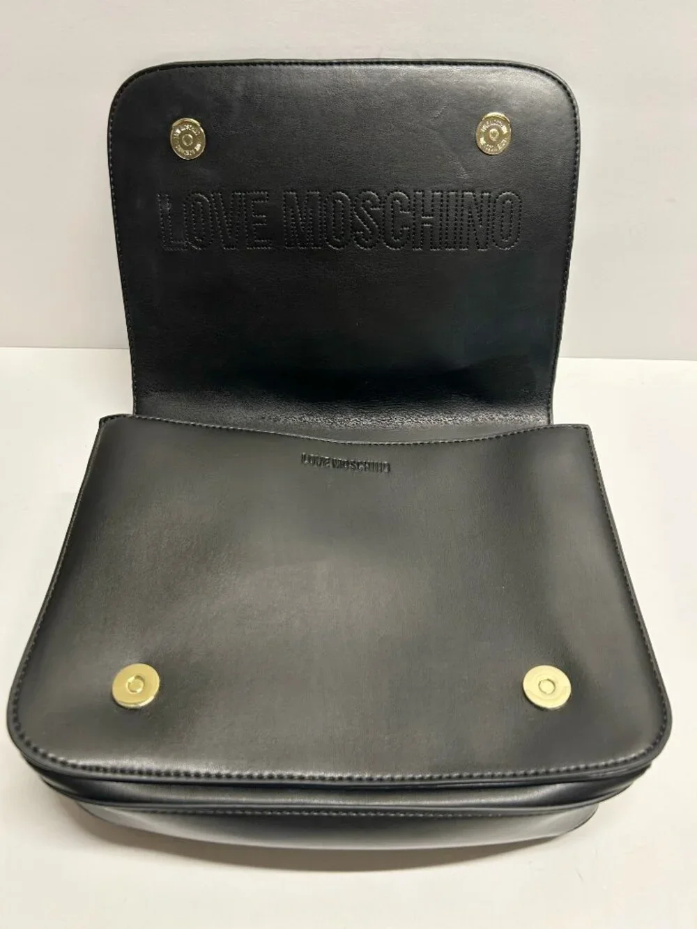 Love Moschino Black Quilted Shoulder Bag with Gold Chain